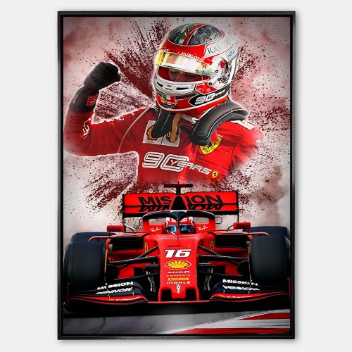 Plakat Formula 1 Charles Leclerc mockup2.jpg