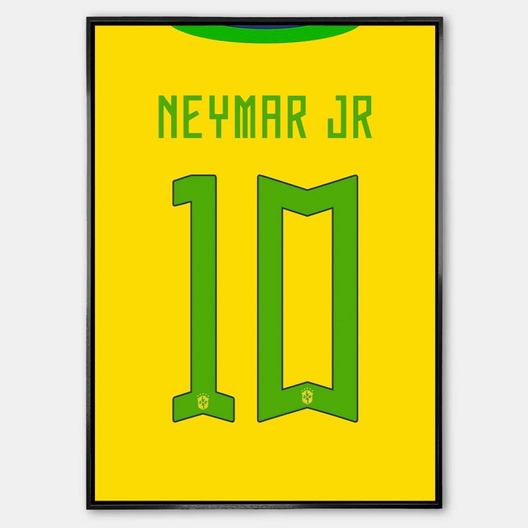Plakat Neymar Brazylia Koszulka.jpg