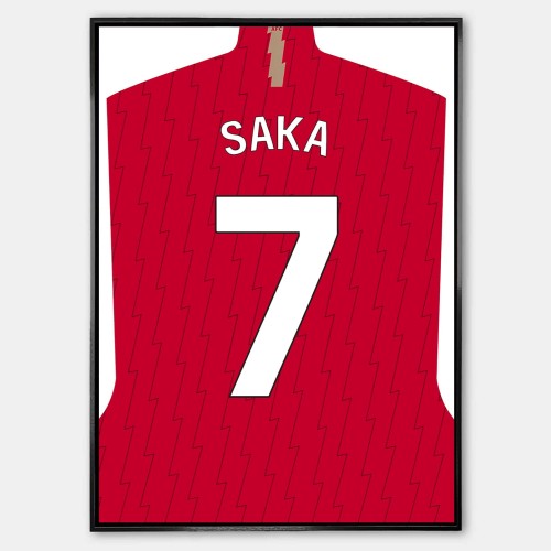 Plakat Bukayo Saka Arsenal Koszulka.jpg