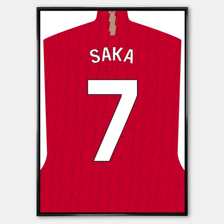 Plakat Bukayo Saka Arsenal Koszulka.jpg